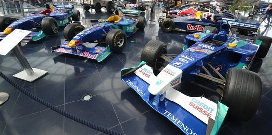 Formula 1 race cars at Hangar 7
