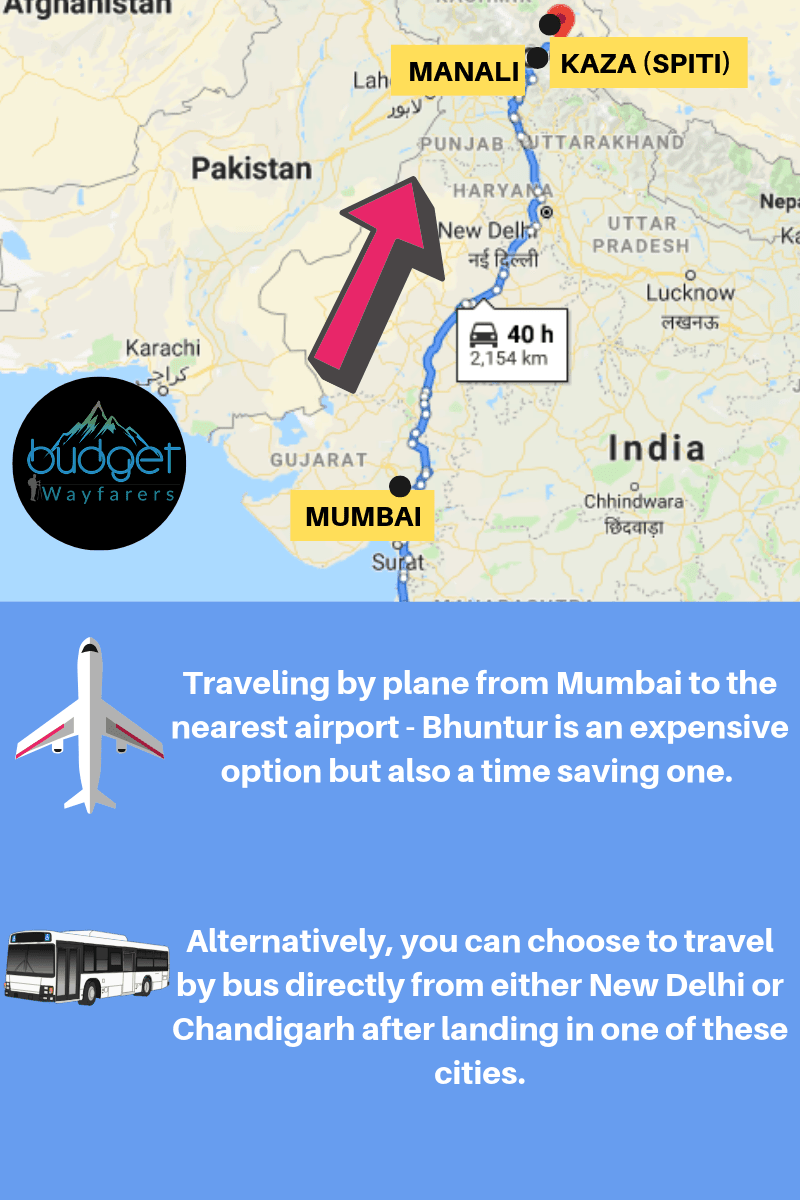 How to reach Spiti from Mumbai