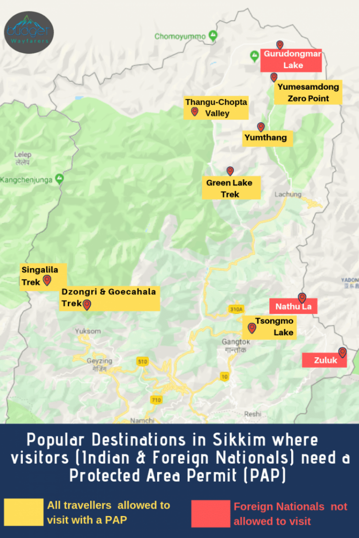 restricted areas map sikkim