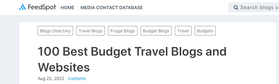 top 100 budget travel websites